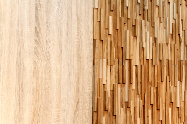 壁に貼れる天然木モザイクウッド
