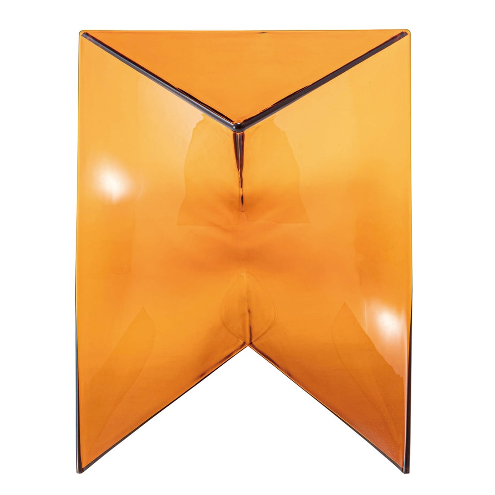 アートなアンバー色サイドテーブル