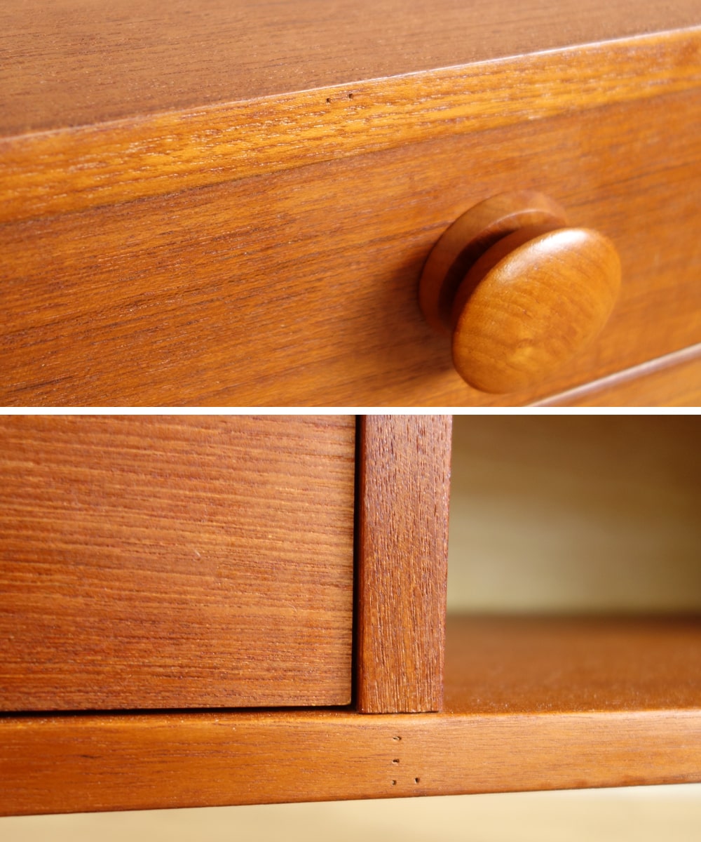 ビンテージ木製ローボード　詳細