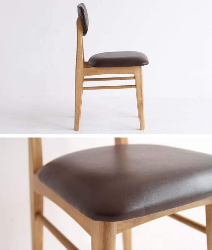 レトロな木製椅子　ダークブラウン
