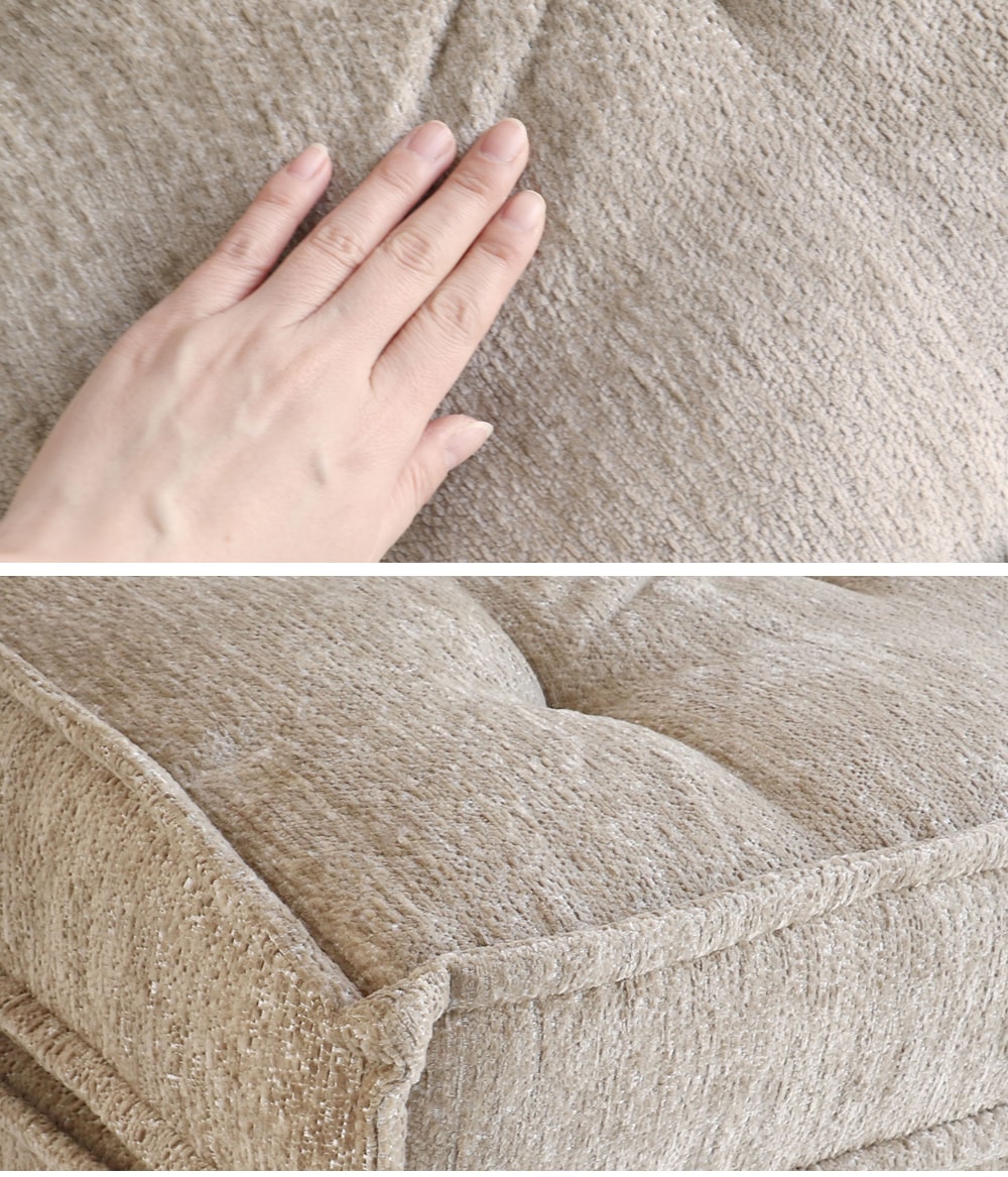 グレイッシュベージュの柔らかいファブリック