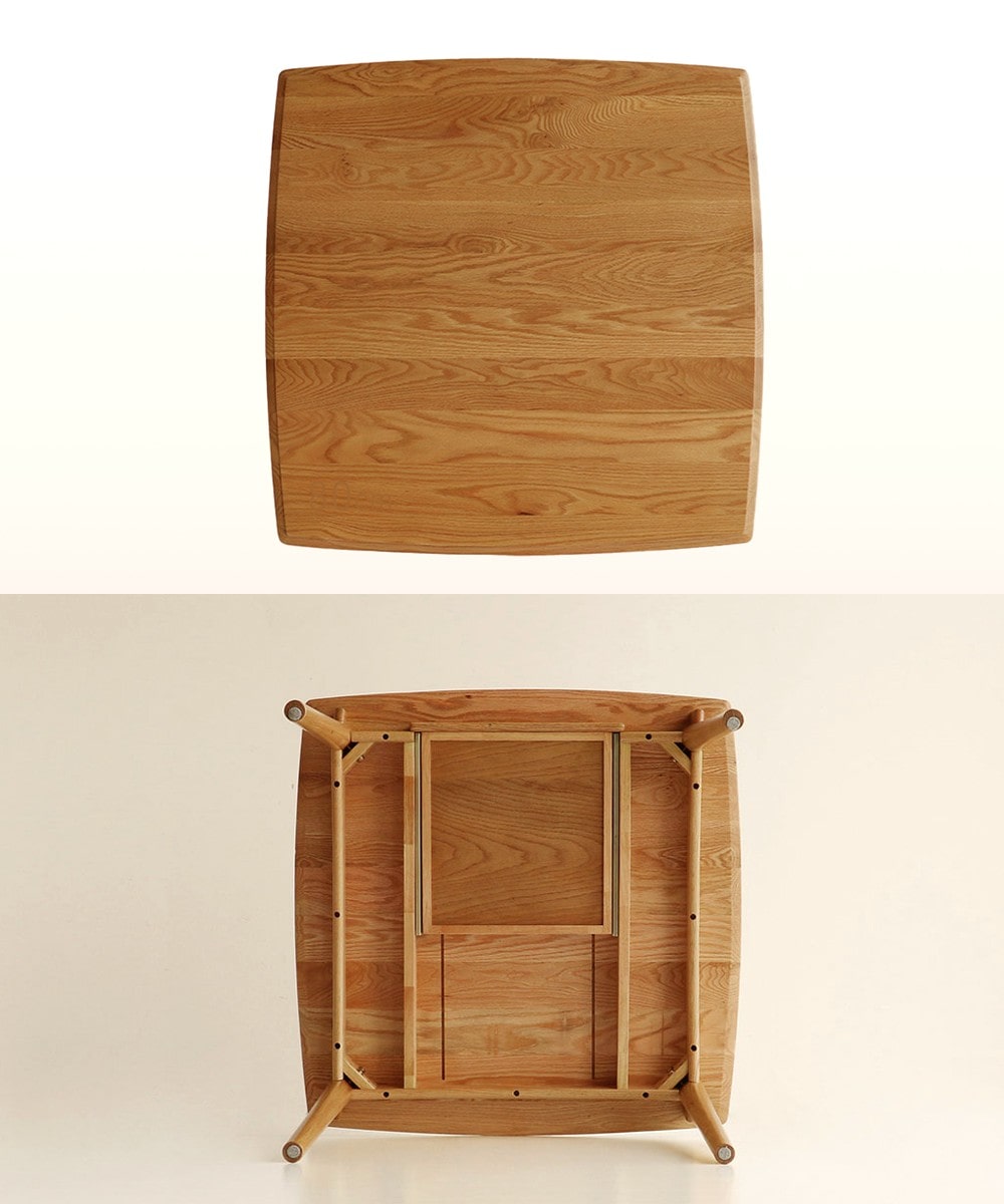 天然木ダイニングテーブル天板裏