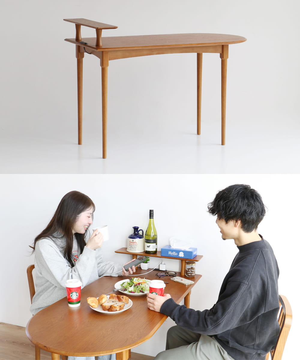 壁沿いにおけるダイニングテーブル