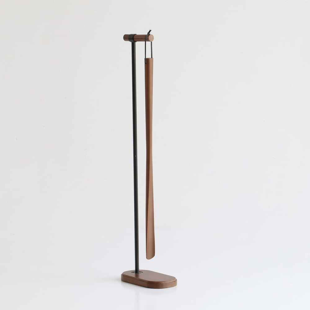 天然木の靴ベラ ダークブラウン