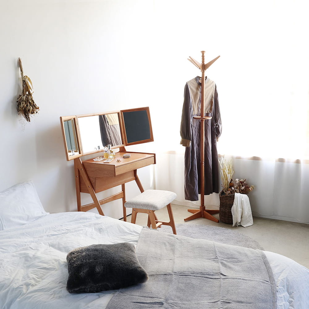 北欧スタイル木製ハンガーラック