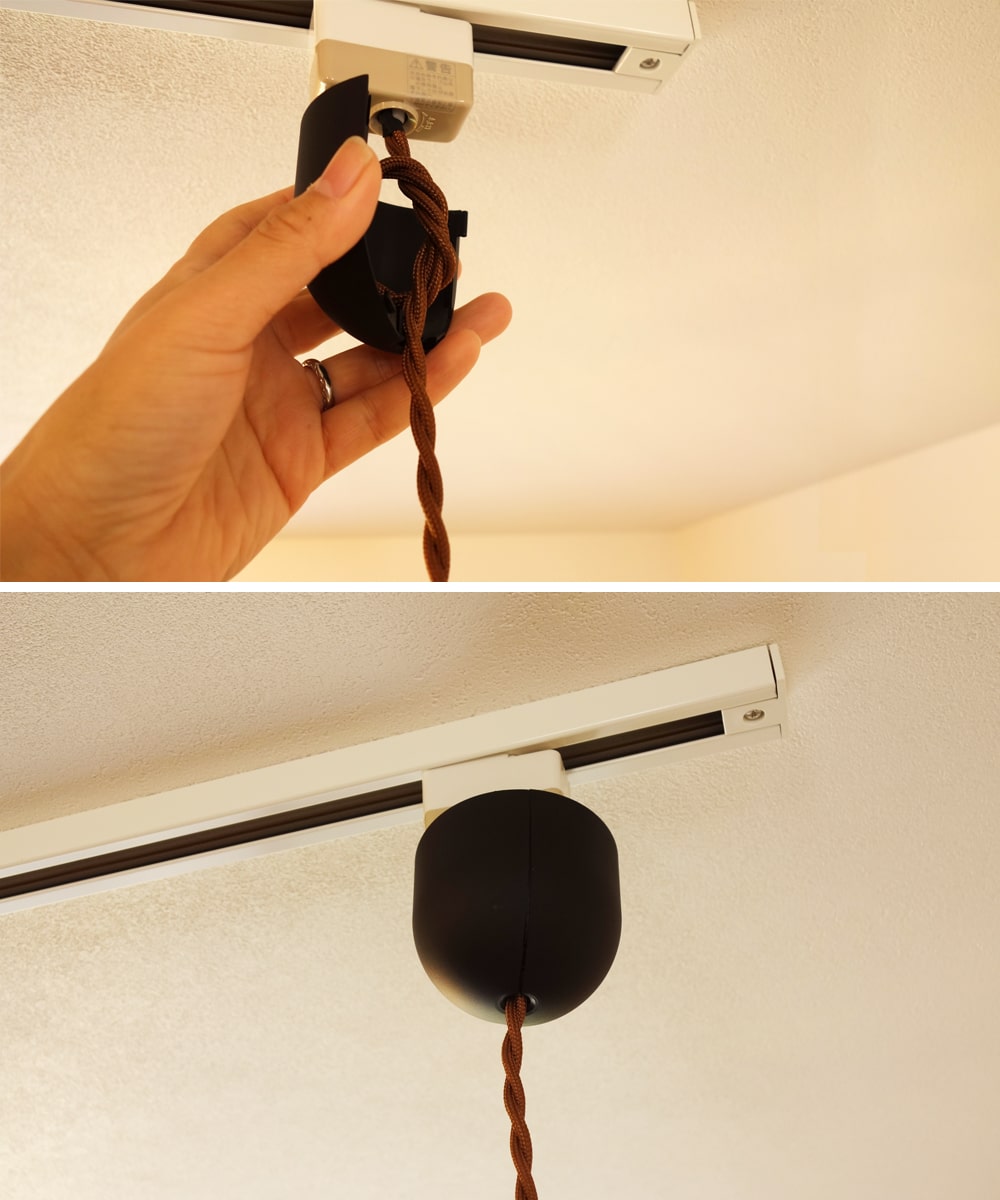 コードを丸め込んでカップにしまえば短くできます