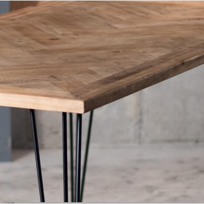 古材ダイニングテーブル ヘリンボーン