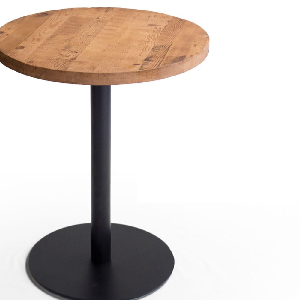 1本脚の円形カフェテーブル