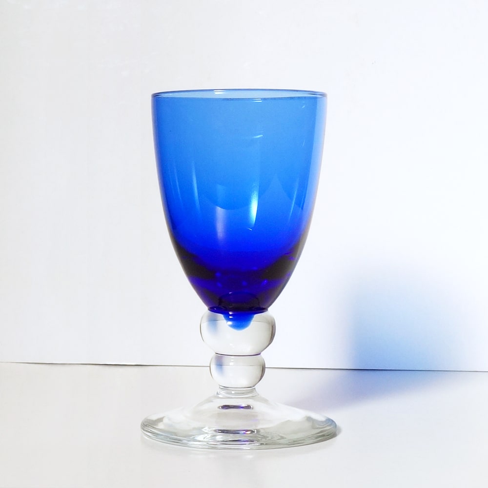 ビンテージグラス　カーニバル　ブルー